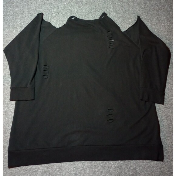 Nightmare Before Christmas Sweatshirt Womens Sz 4X Plus Distressed Open Shoulder - Picture 11 of 16